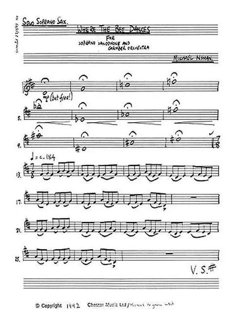 Where The Bee Dances Soprano Saxophone