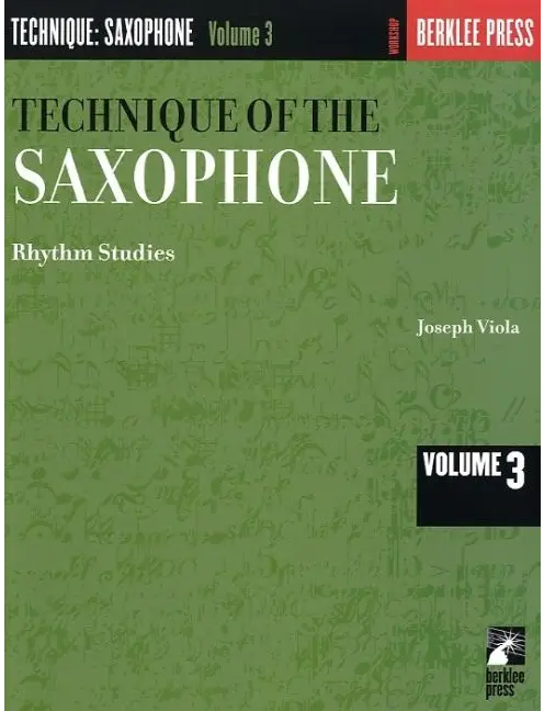 Viola Technique Of The Saxophone Vol. 3 Rhythm Stu