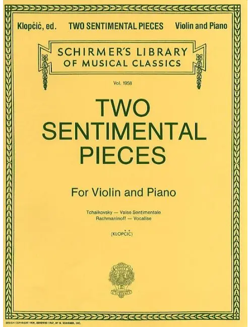 2 Sentimental Pieces Violin/Piano (Lb1958)