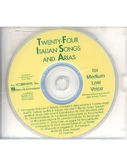 24 Italian Songs And Arias Med Low Voice Cd Only